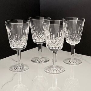 SET of 4 Lismore Goblets by Waterford Crystal